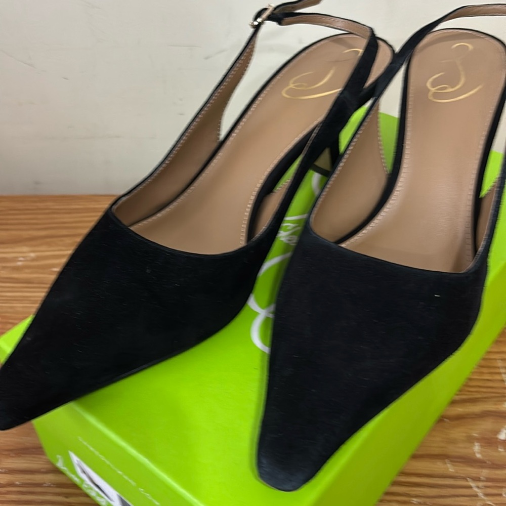 Bianka sling back pump from Sam Edelman size 10 black suede